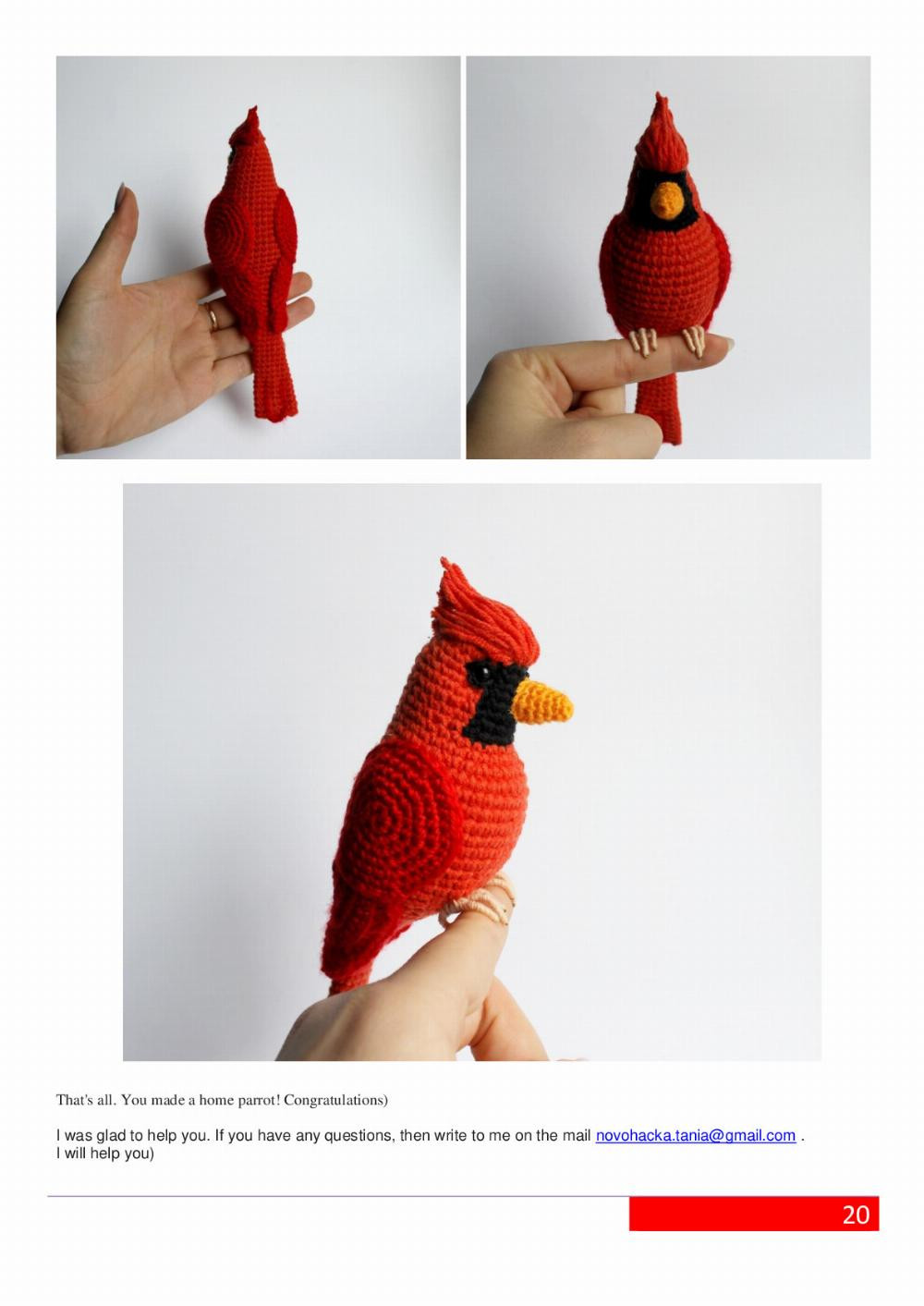 crochet parrot pattern