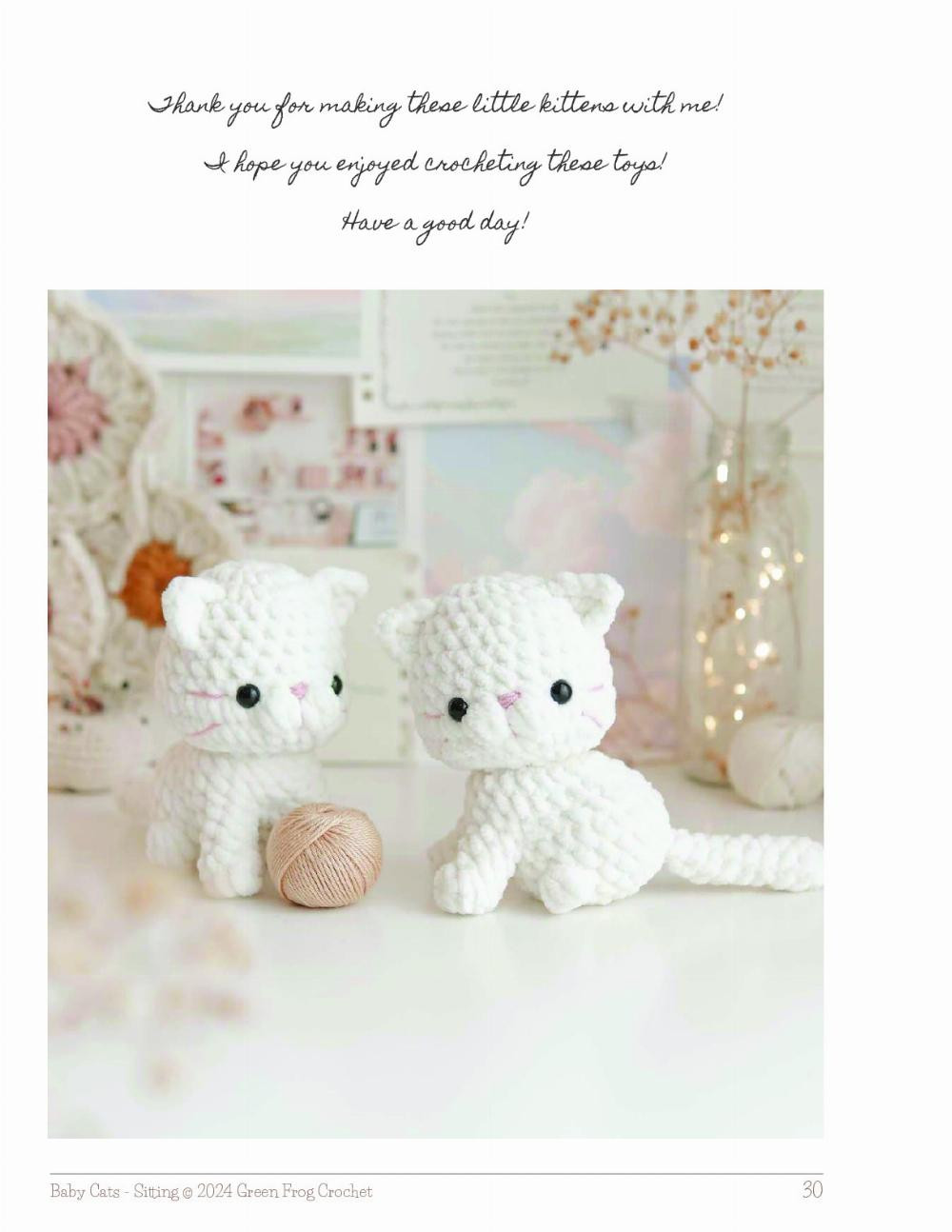 CROCHET PAT TERN Baby Cats (stitting version)