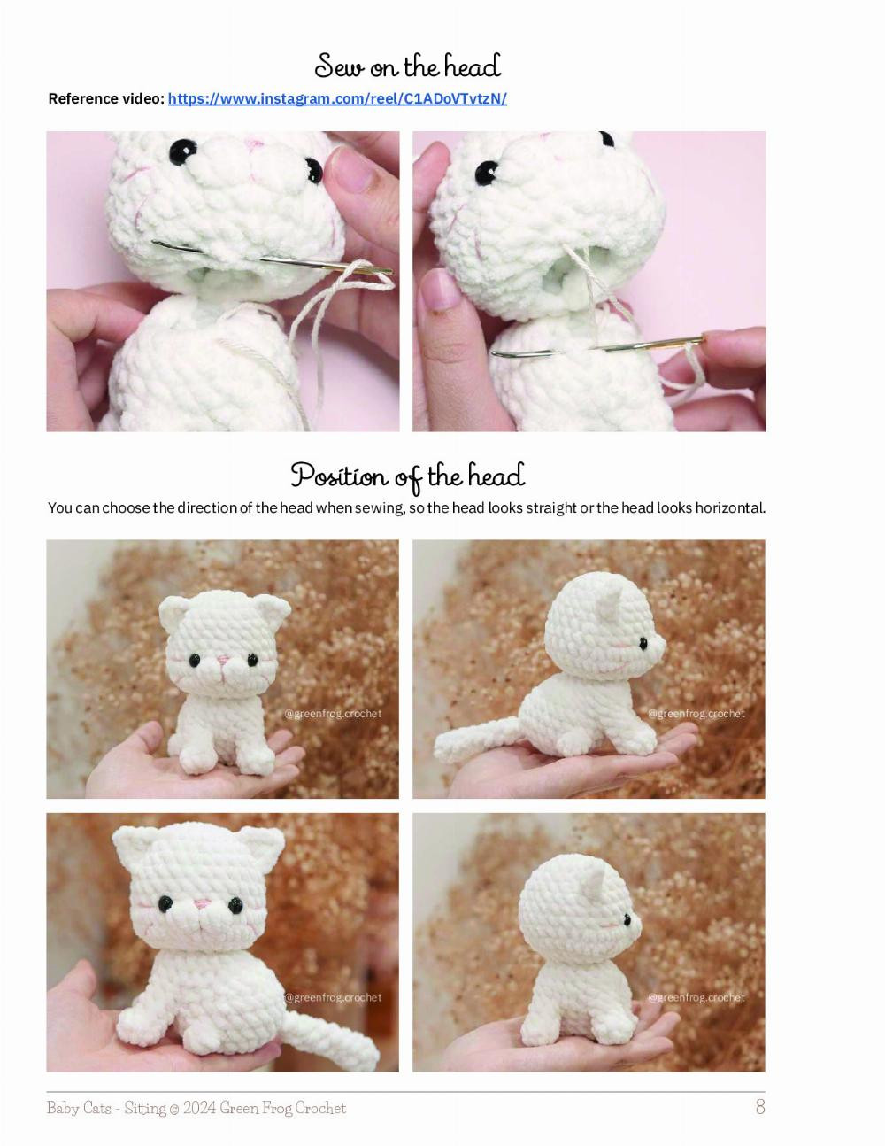 CROCHET PAT TERN Baby Cats (stitting version)