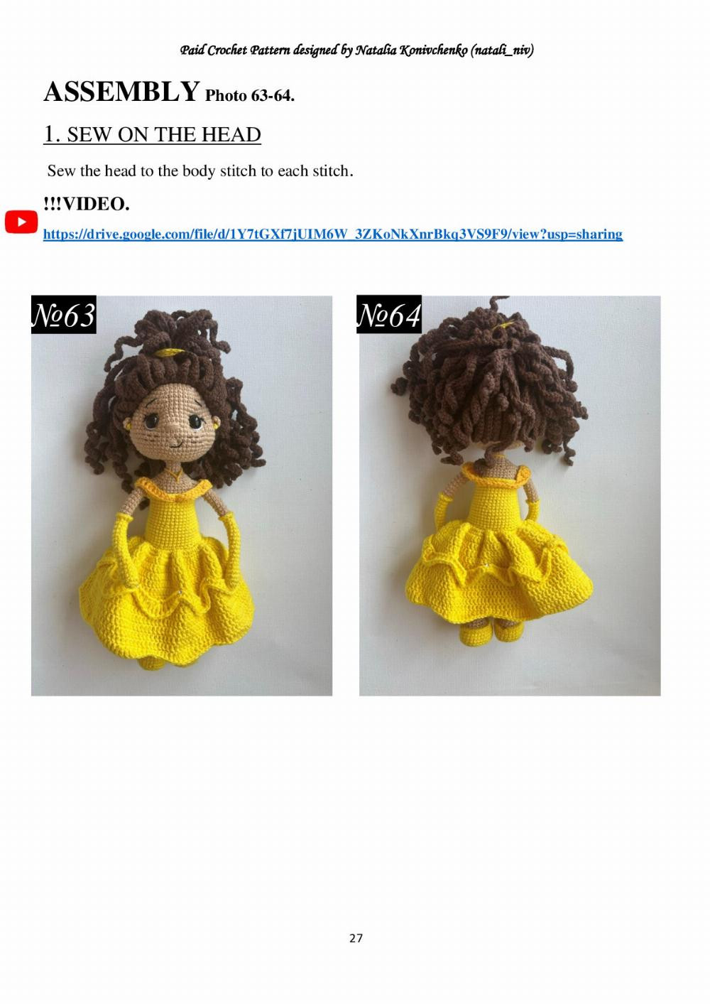 crochet pattern belle