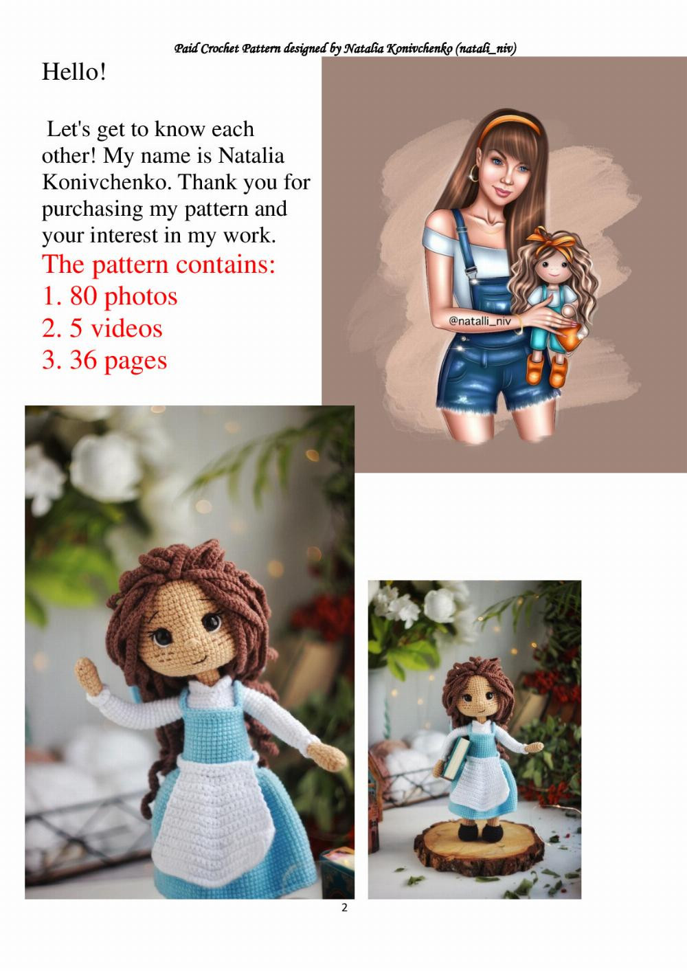 CROCHET PATTERN BELLE doll