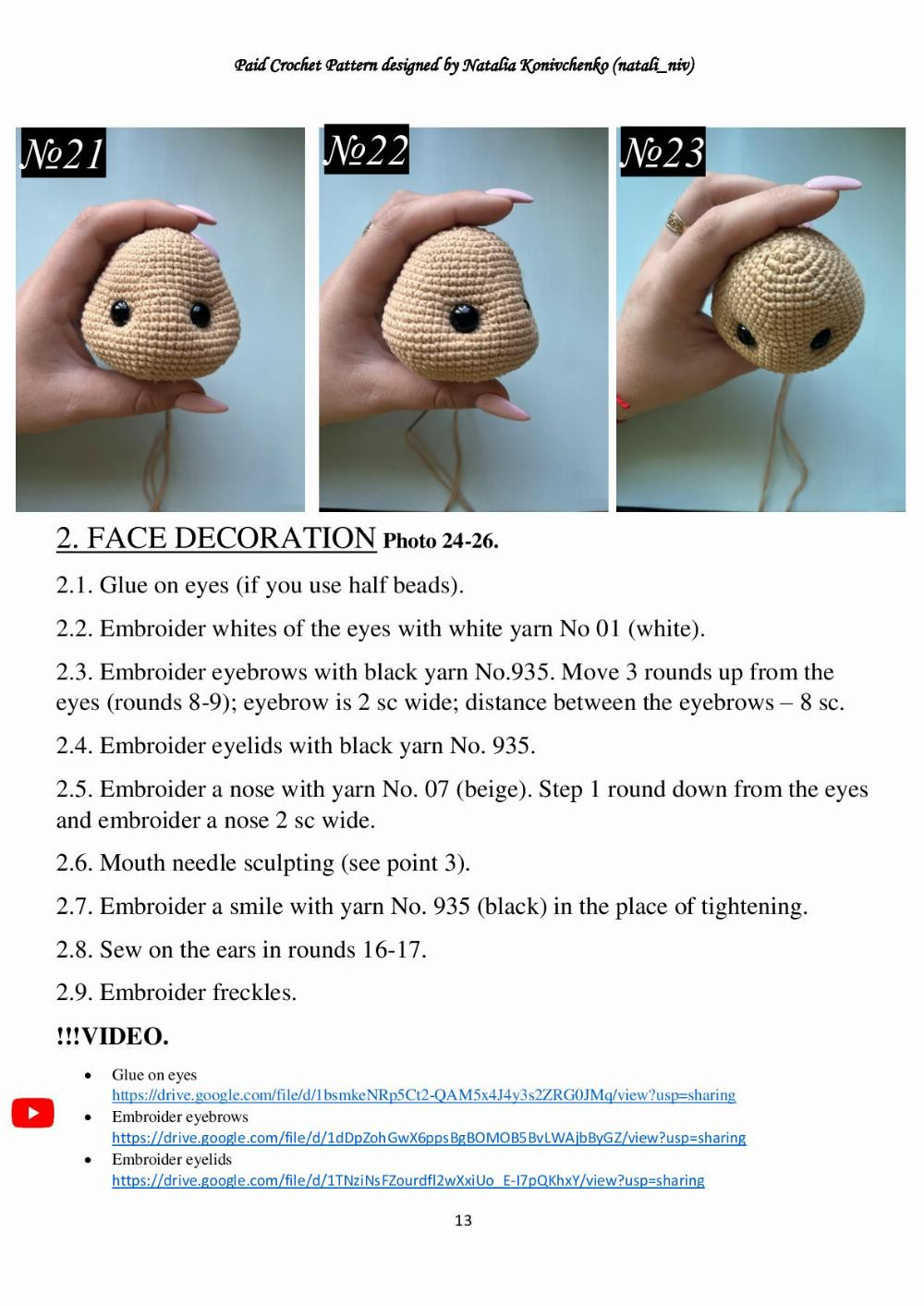 CROCHET PATTERN BELLE doll