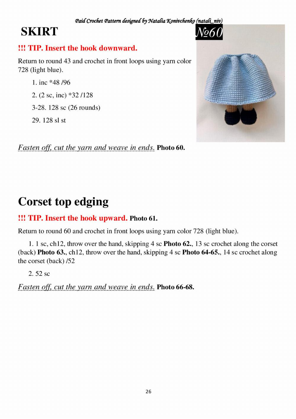 CROCHET PATTERN BELLE doll