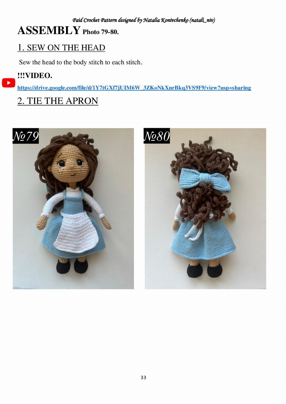 CROCHET PATTERN BELLE doll