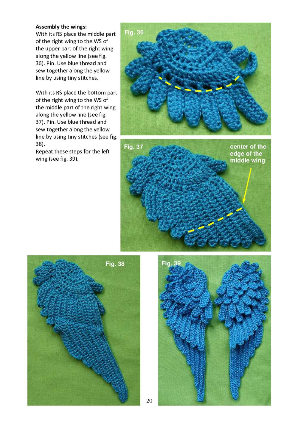 Crochet Pattern: Blue-and-yellow Macaw parrot