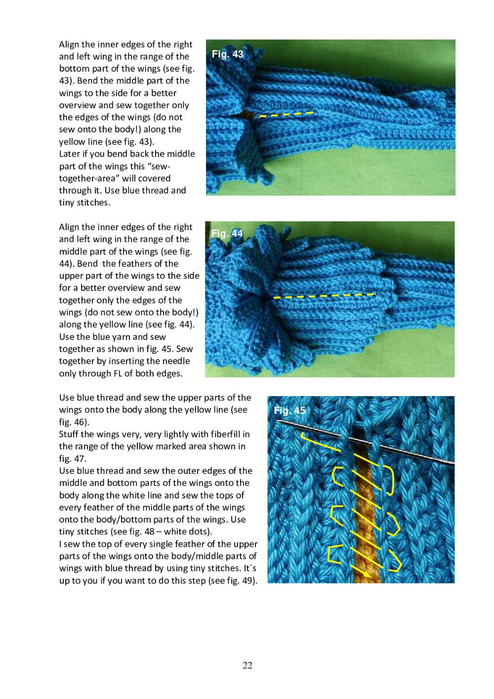 Crochet Pattern: Blue-and-yellow Macaw parrot