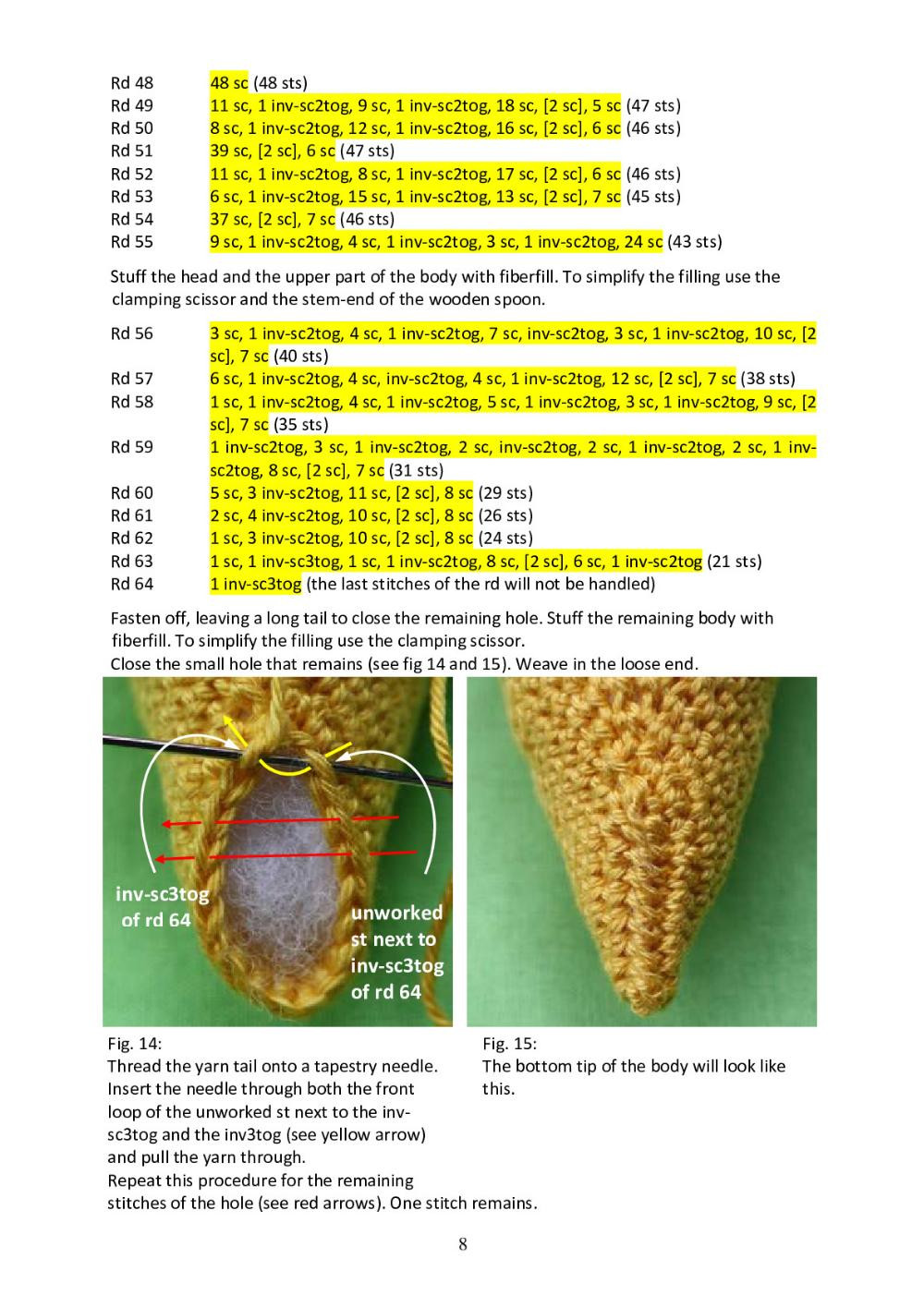 Crochet Pattern: Blue-and-yellow Macaw parrot