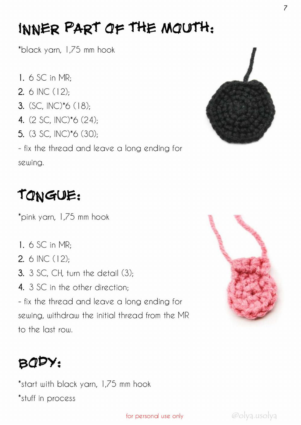 crochet pattern Bobby the pencil