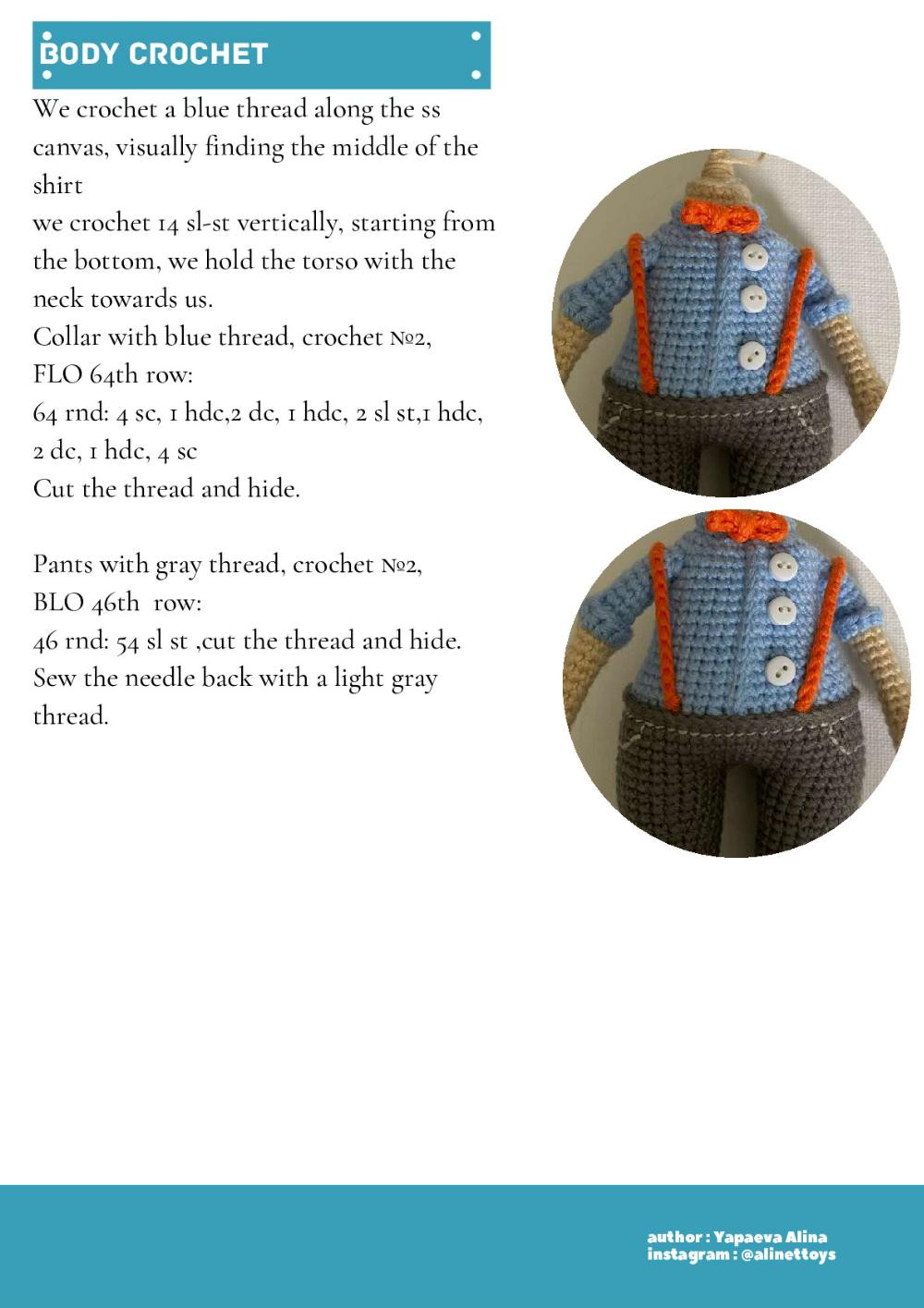 crochet pattern boy blippi