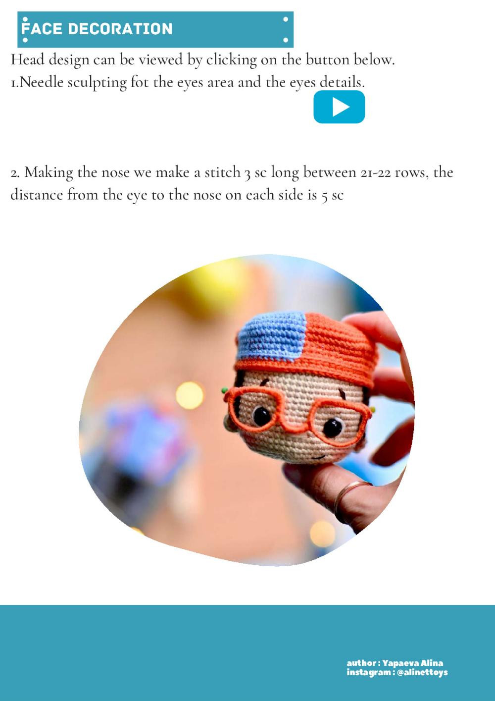 crochet pattern boy blippi