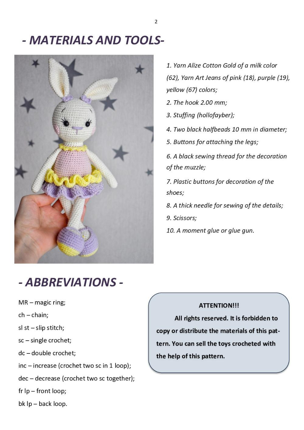 CROCHET PATTERN - BUNNY LILU