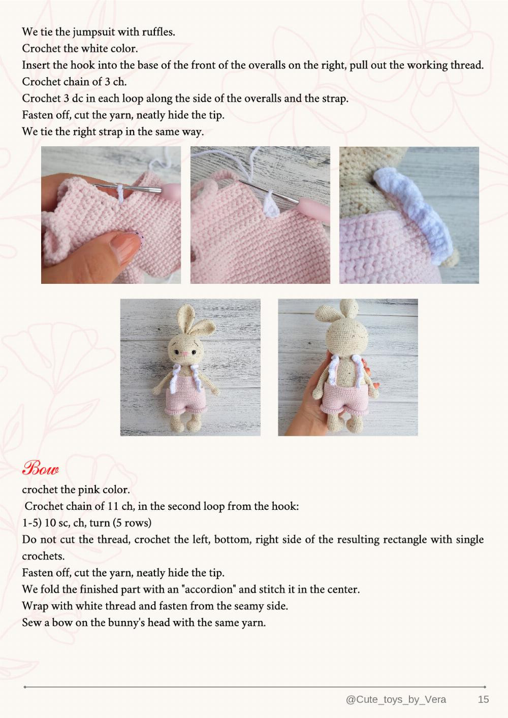 Crochet pattern Bunny Lu автор Вера Васильчук