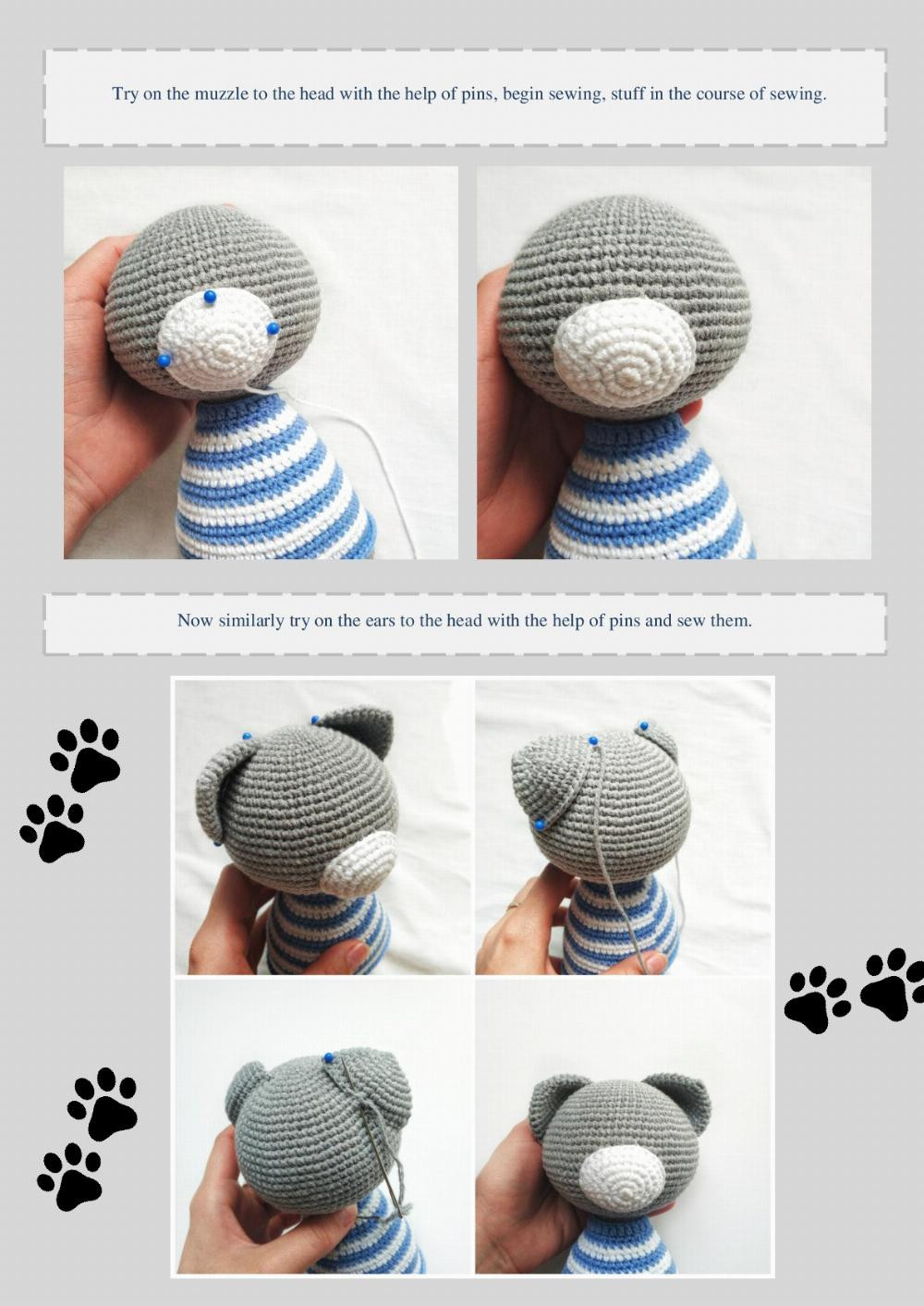 CROCHET PATTERN CAT BASIK