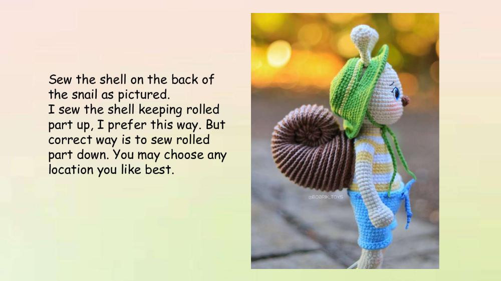 Crochet pattern Chris the Snail