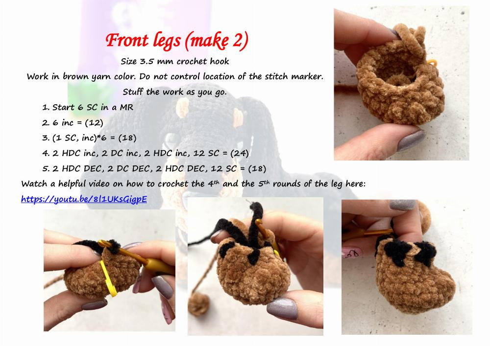 Crochet pattern “Dachshund” dog