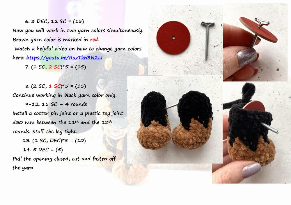 Crochet pattern “Dachshund” dog