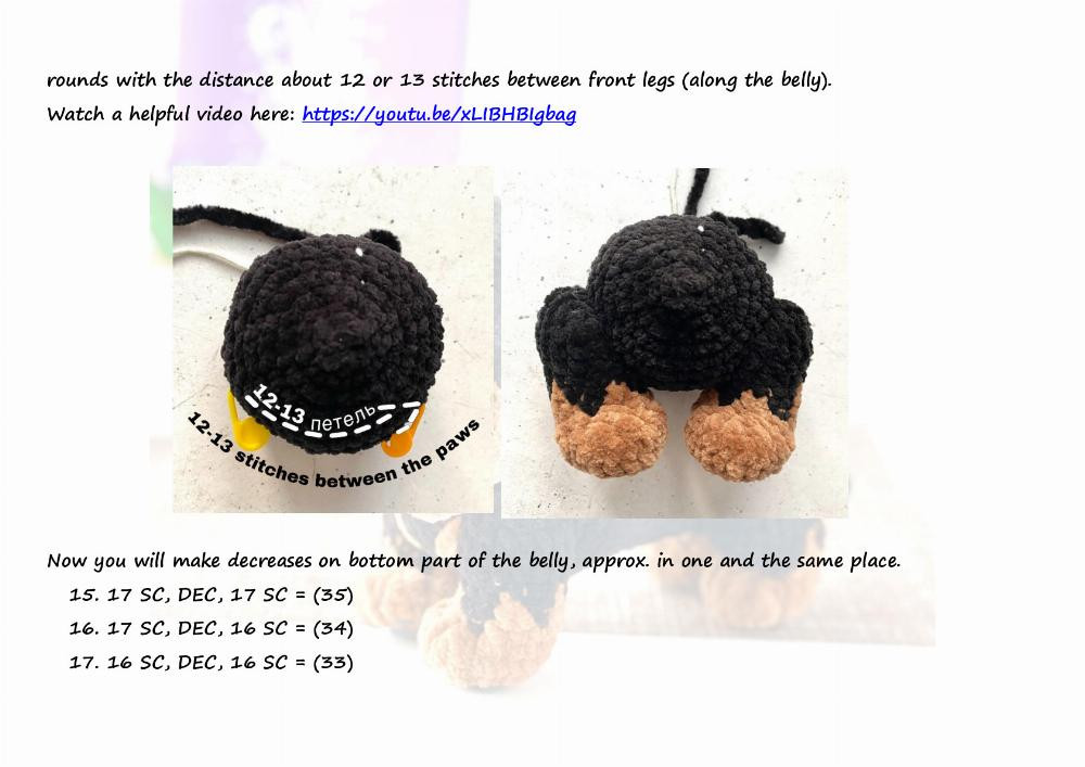 Crochet pattern “Dachshund” dog