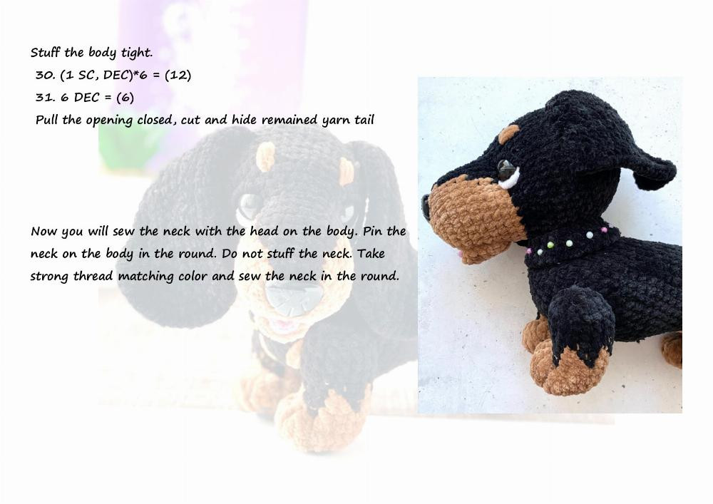 Crochet pattern “Dachshund” dog