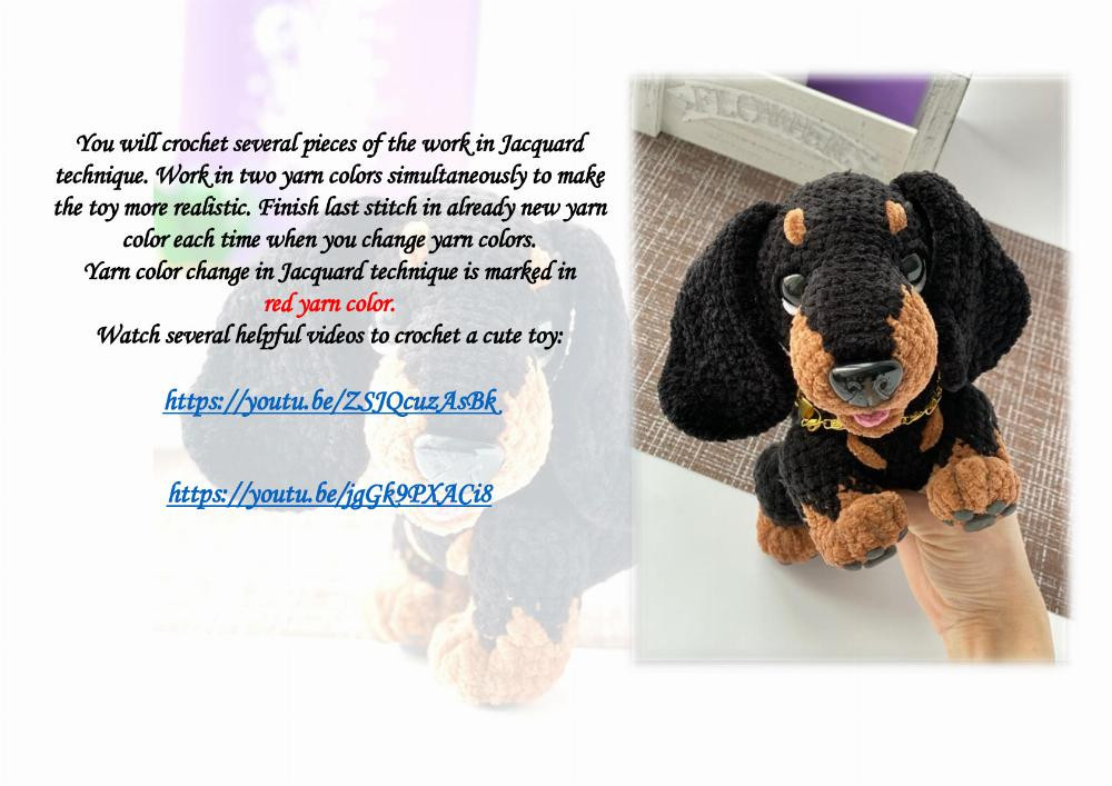 Crochet pattern “Dachshund” dog