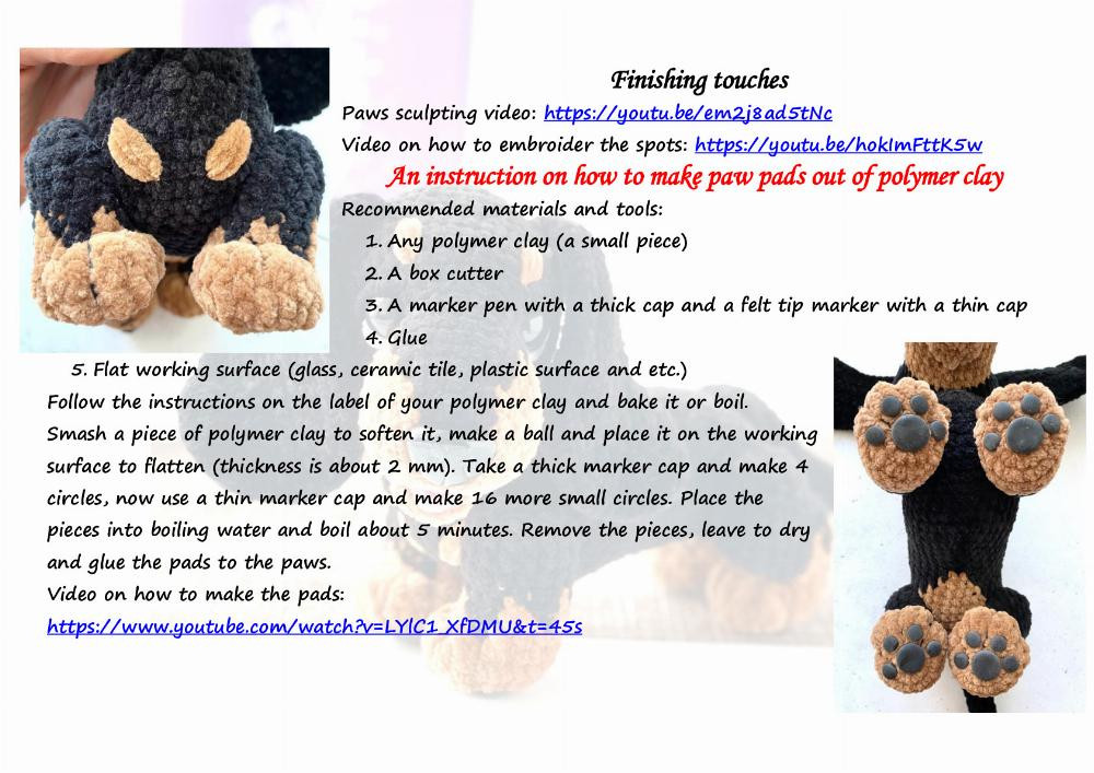 Crochet pattern “Dachshund” dog