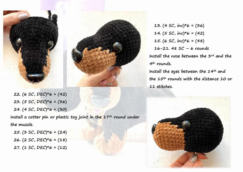 Crochet pattern “Dachshund” dog