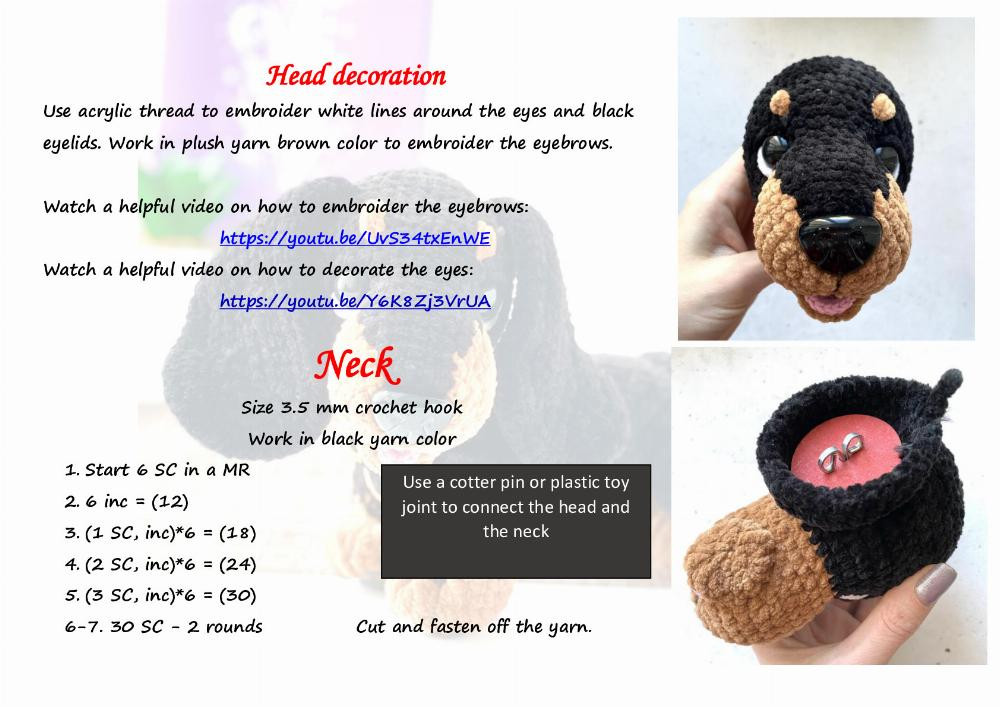 Crochet pattern “Dachshund” dog