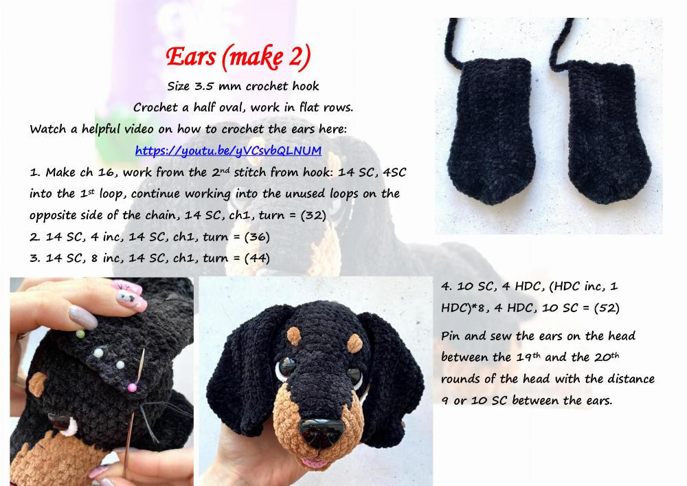 Crochet pattern “Dachshund” dog