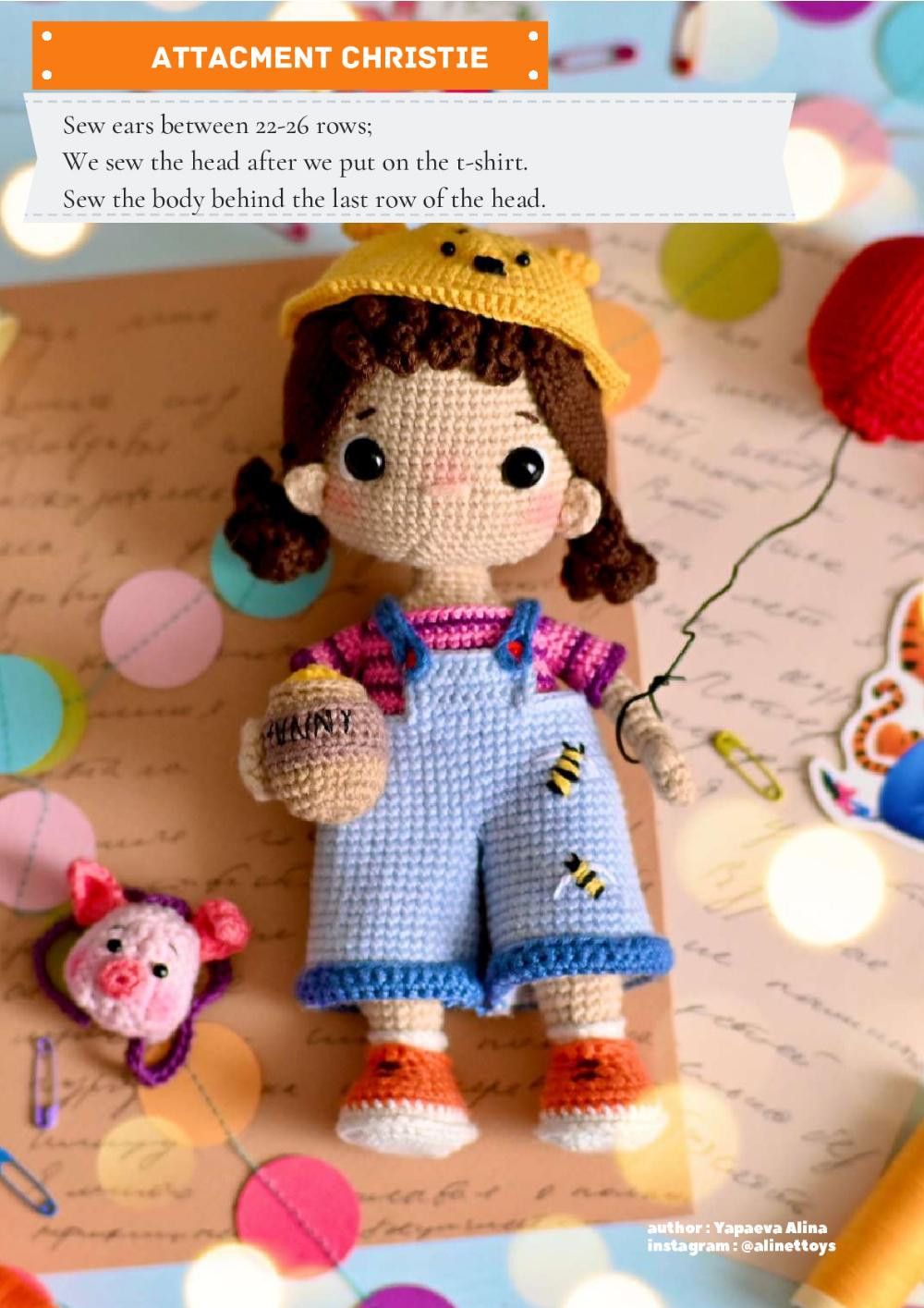 crochet pattern doll christie