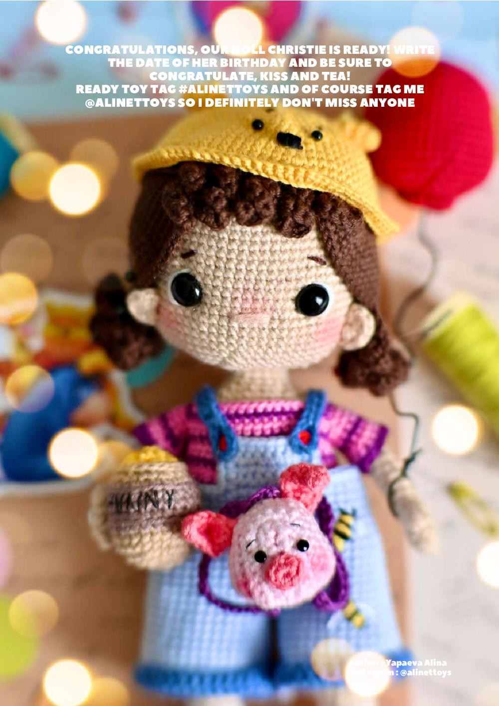 crochet pattern doll christie