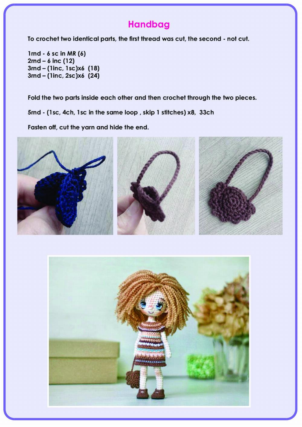 Crochet Pattern «Dress, shoes and handbag»