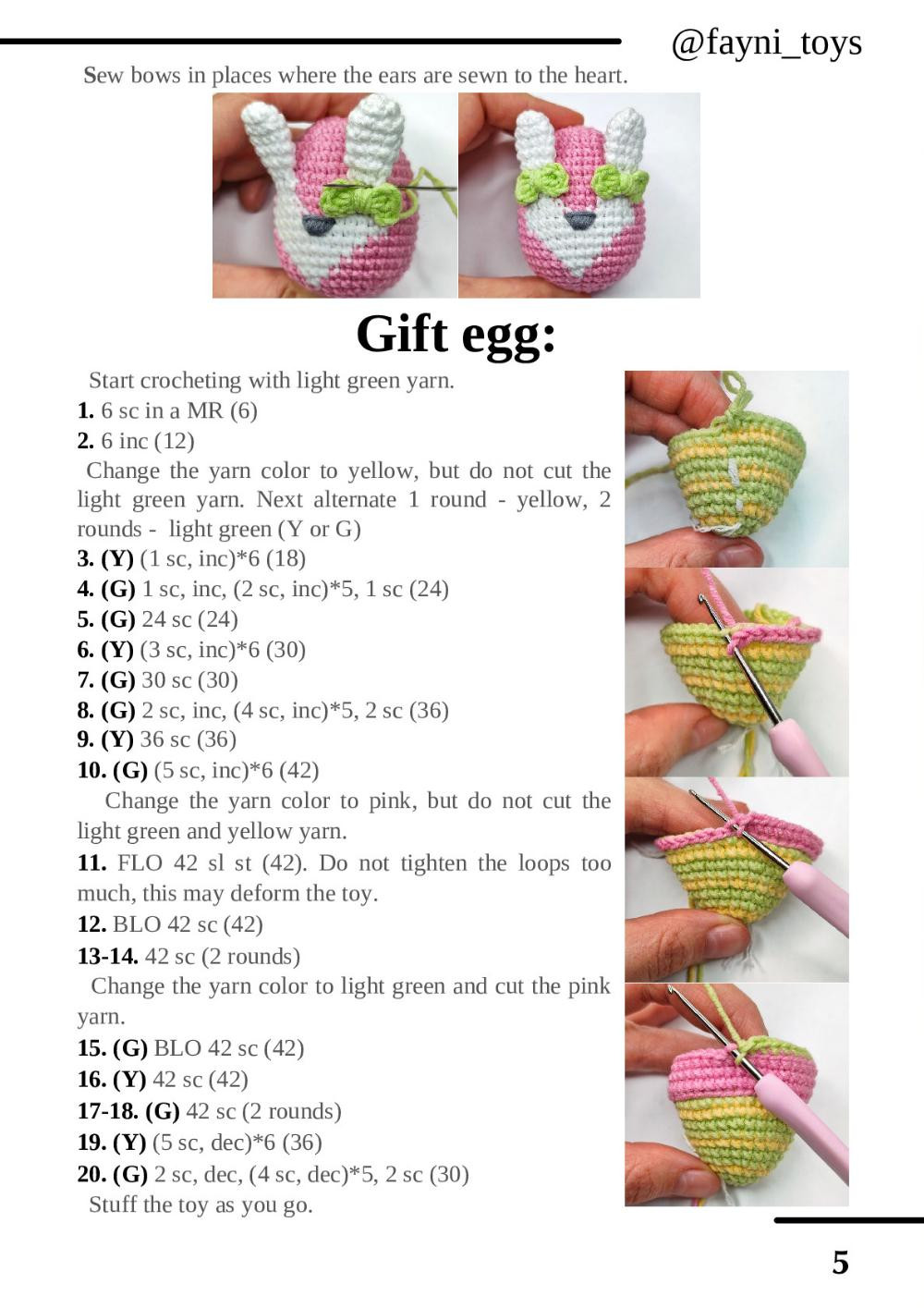 CROCHET PATTERN Easter eggs