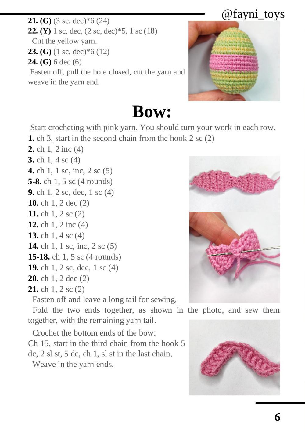 CROCHET PATTERN Easter eggs