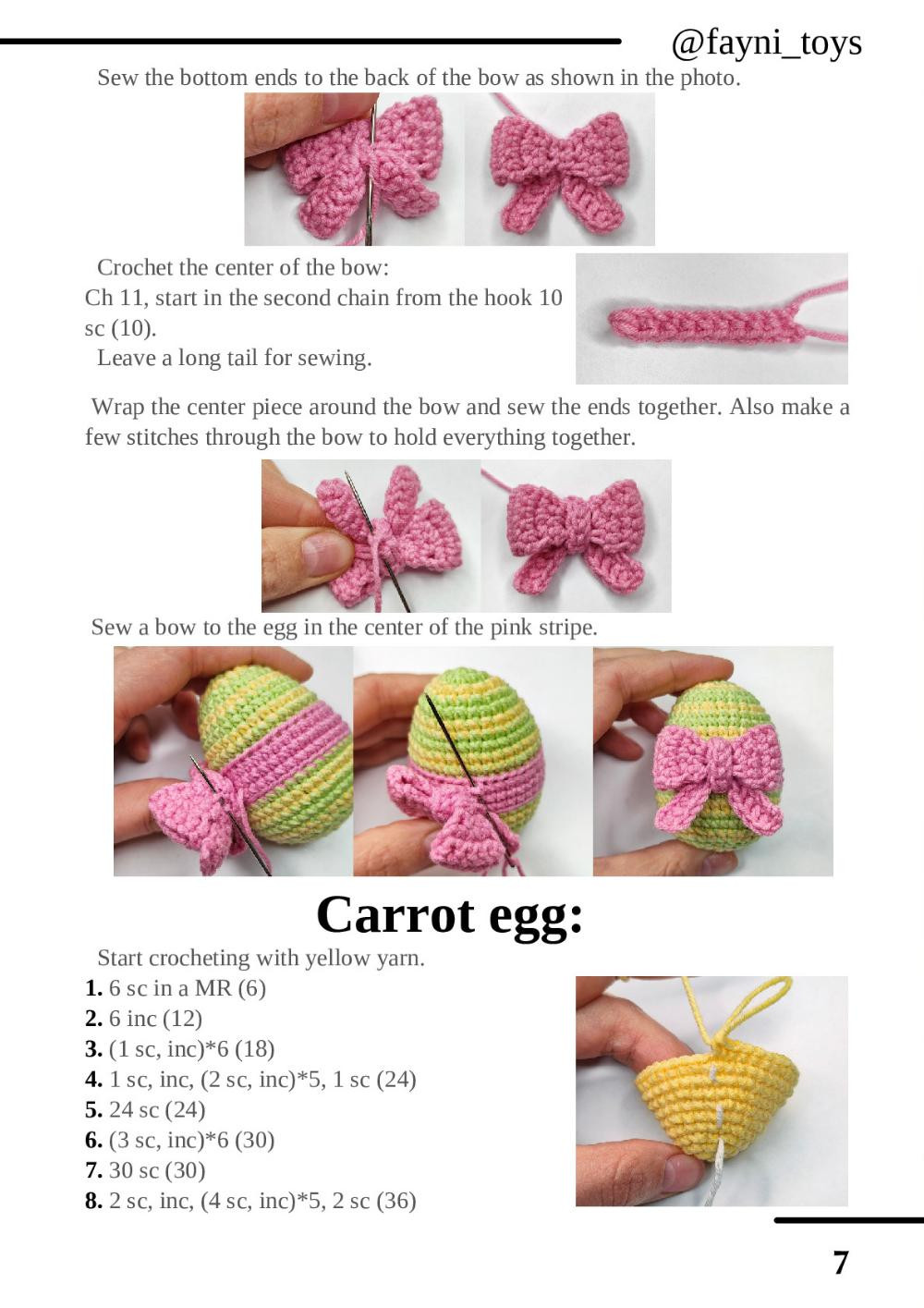 CROCHET PATTERN Easter eggs