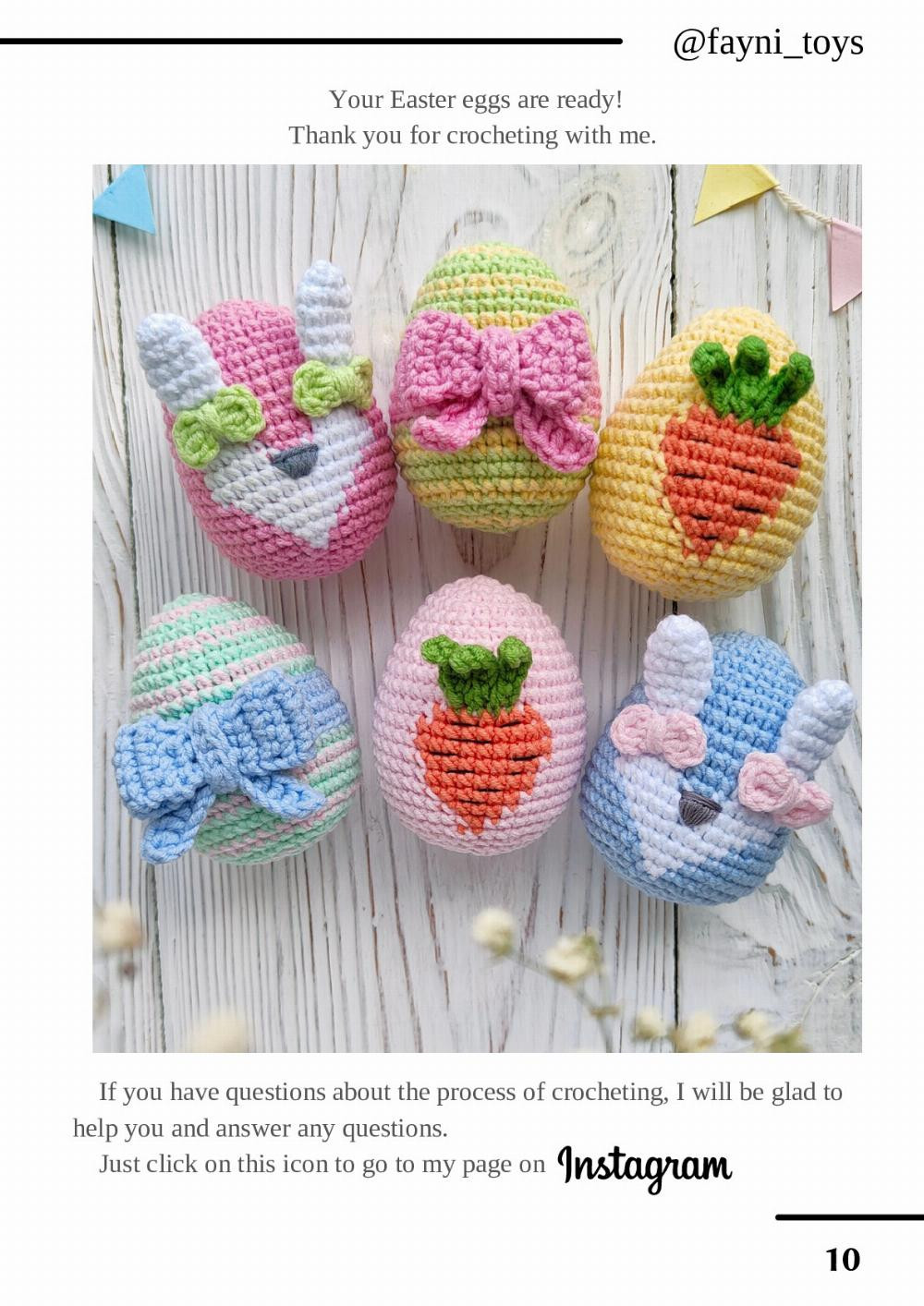 CROCHET PATTERN Easter eggs