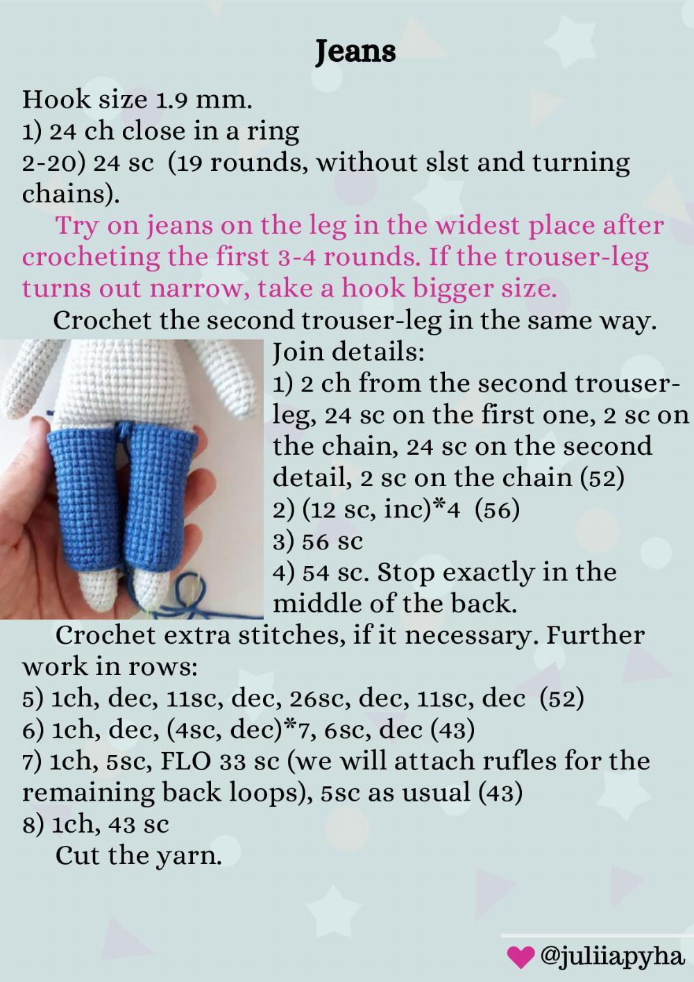 Crochet Pattern Elephant in clothes