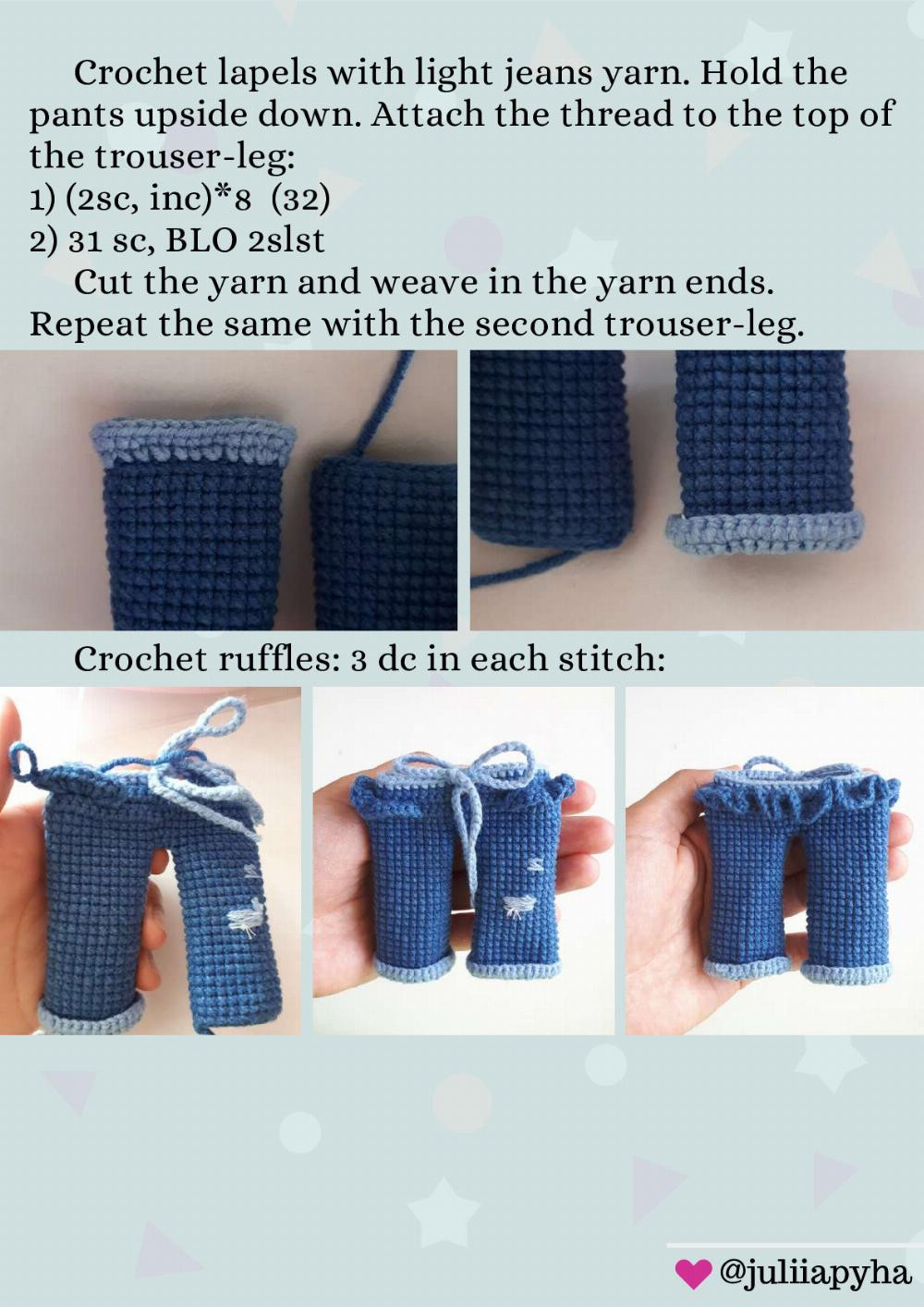 Crochet Pattern Elephant in clothes