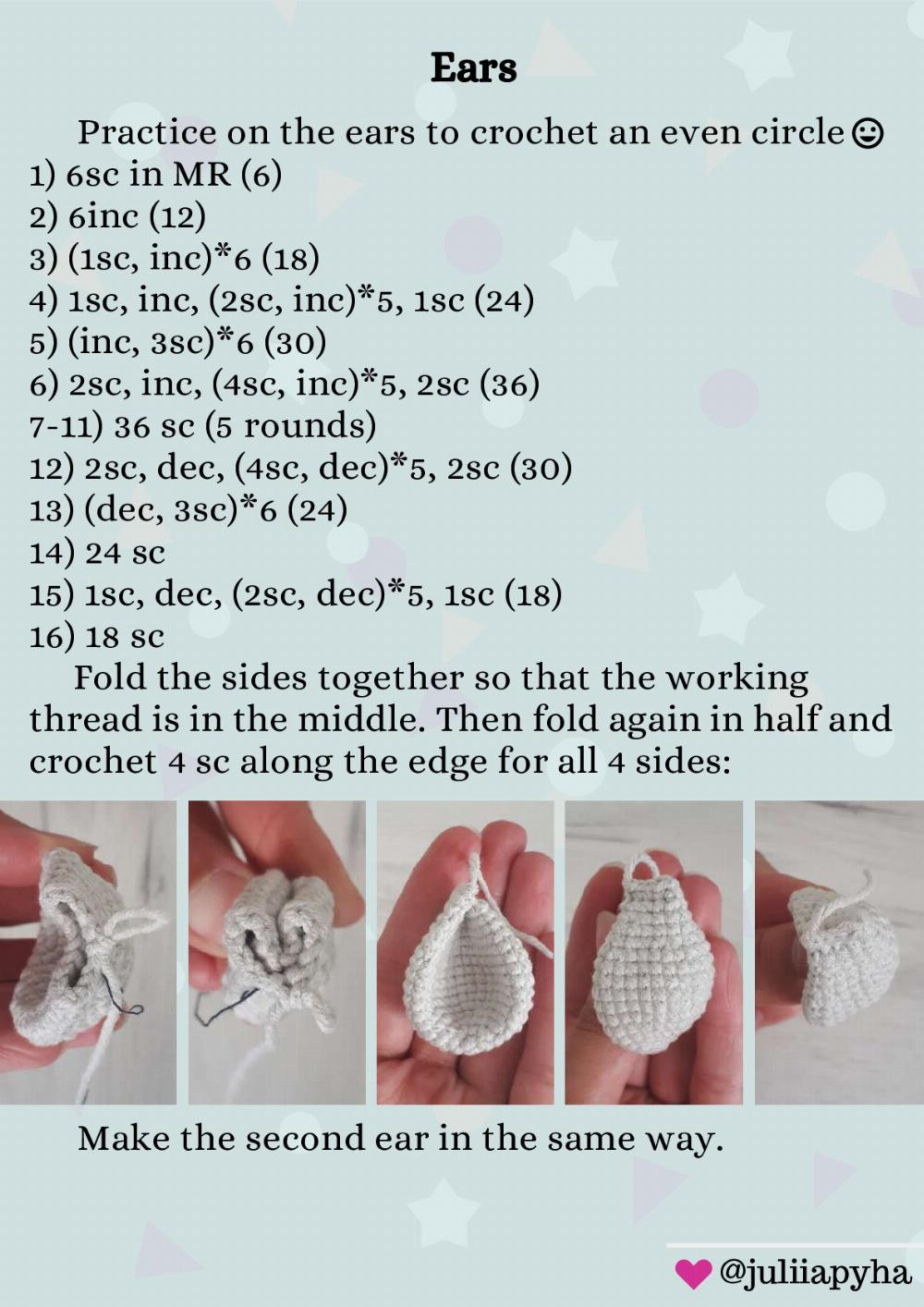 Crochet Pattern Elephant in clothes