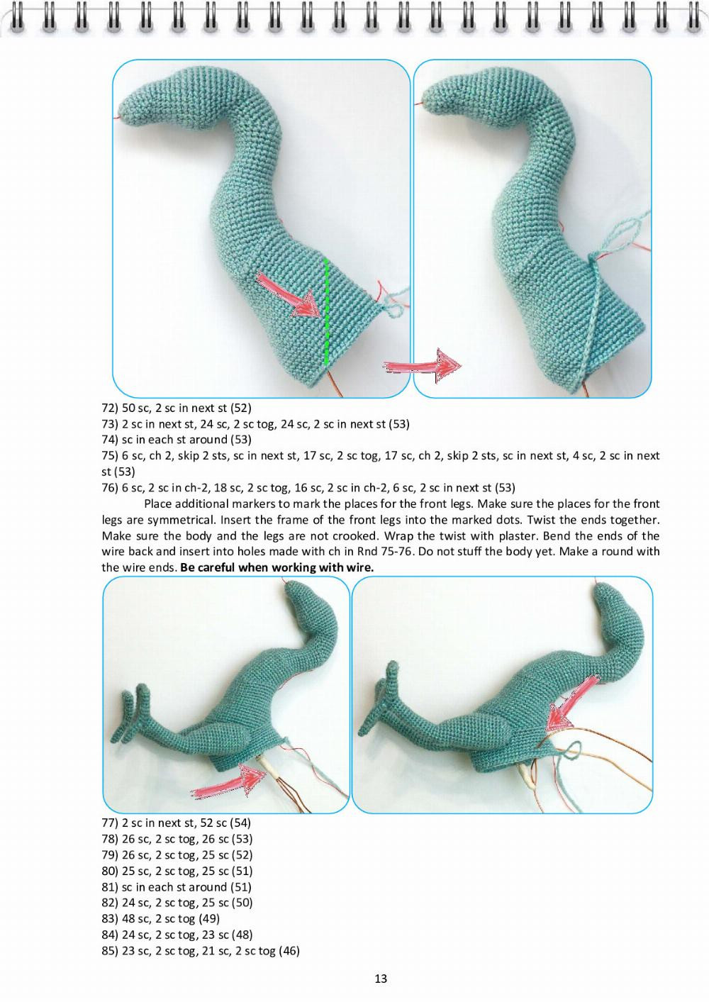 CROCHET PATTERN Elsa, the Dragon (Hungarian Horntail)