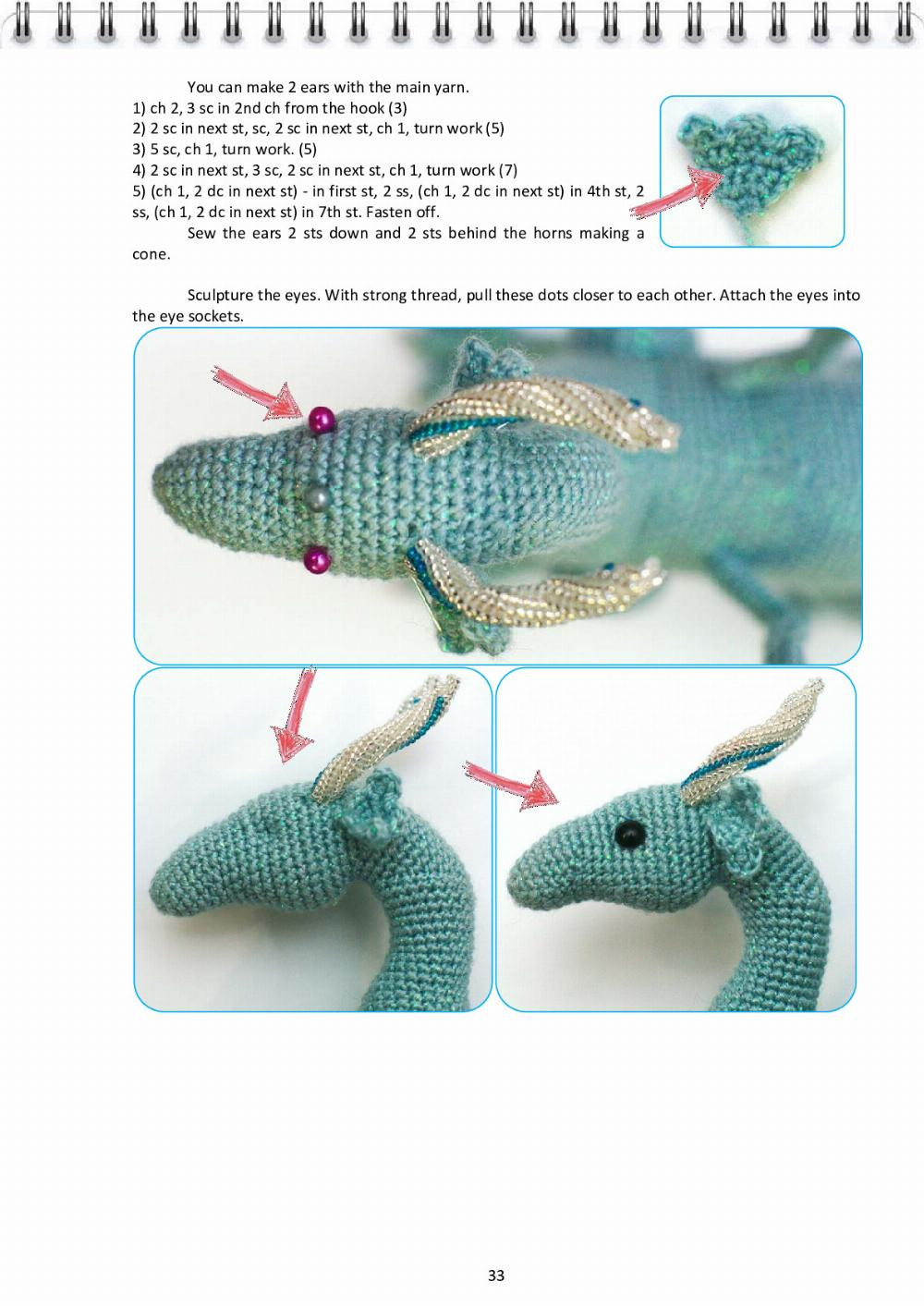 CROCHET PATTERN Elsa, the Dragon (Hungarian Horntail)