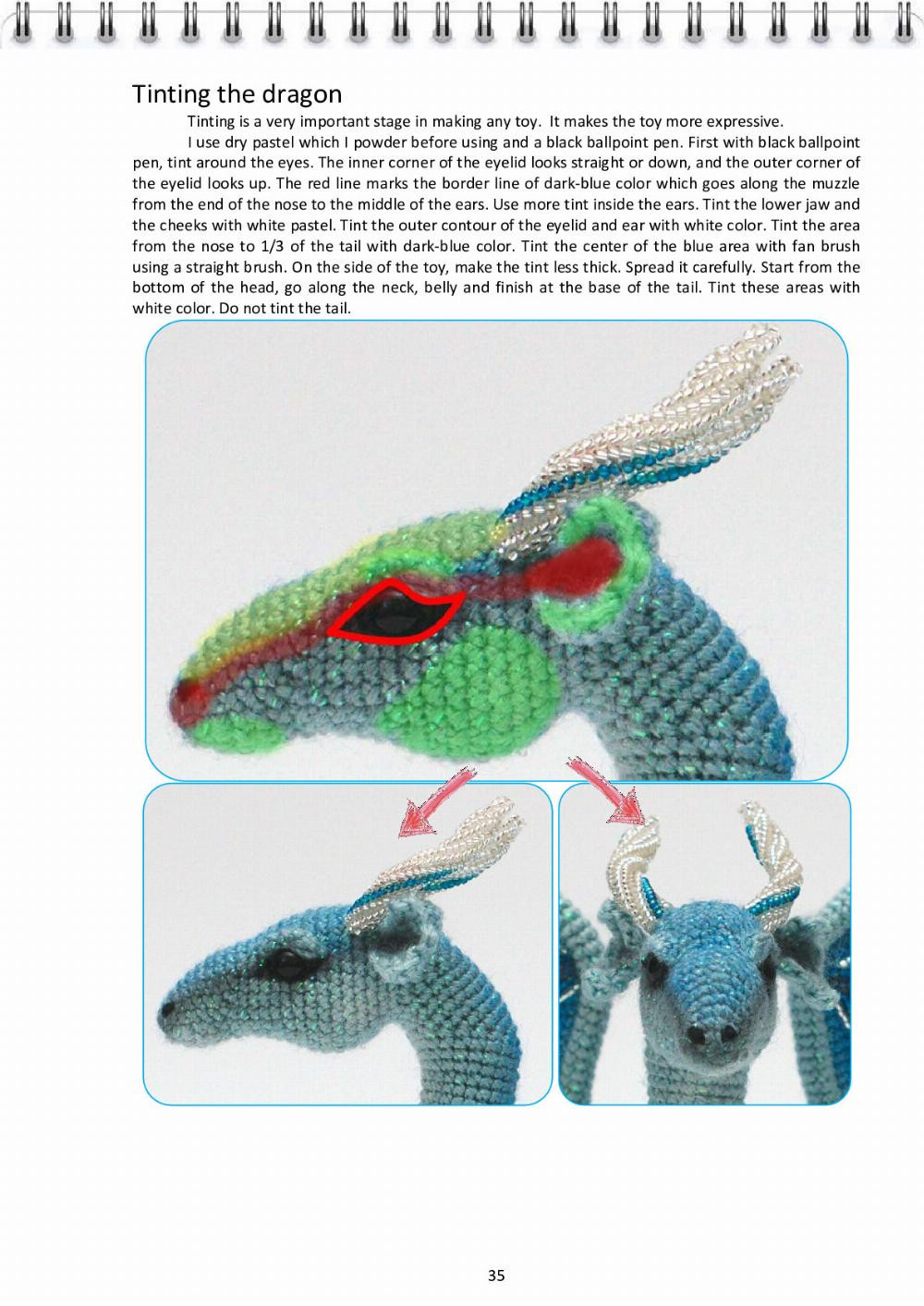 CROCHET PATTERN Elsa, the Dragon (Hungarian Horntail)