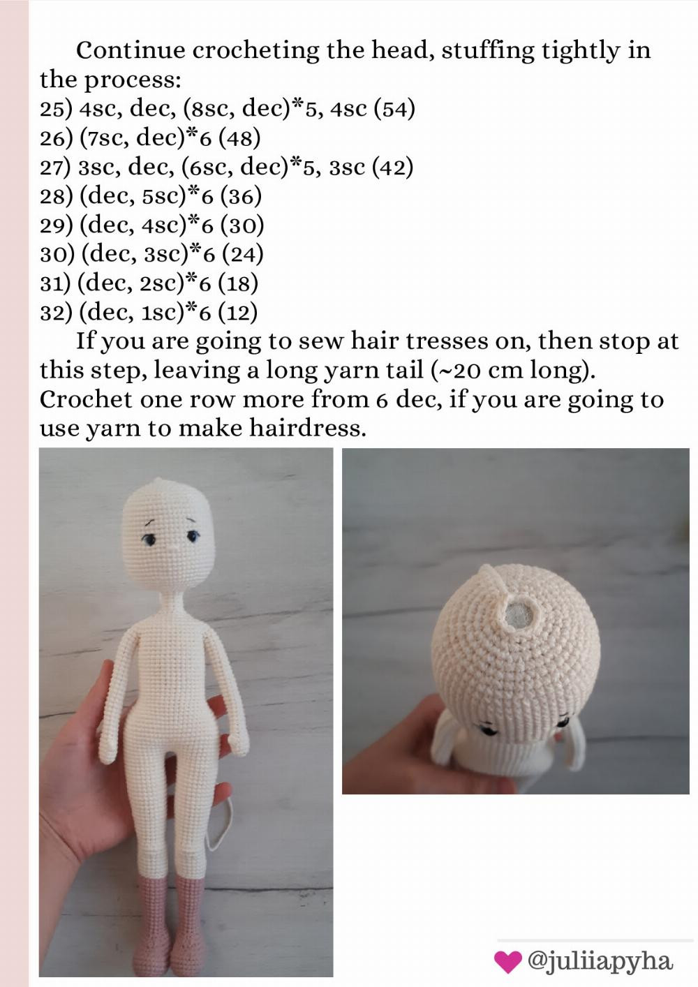 Crochet Pattern Frame Doll