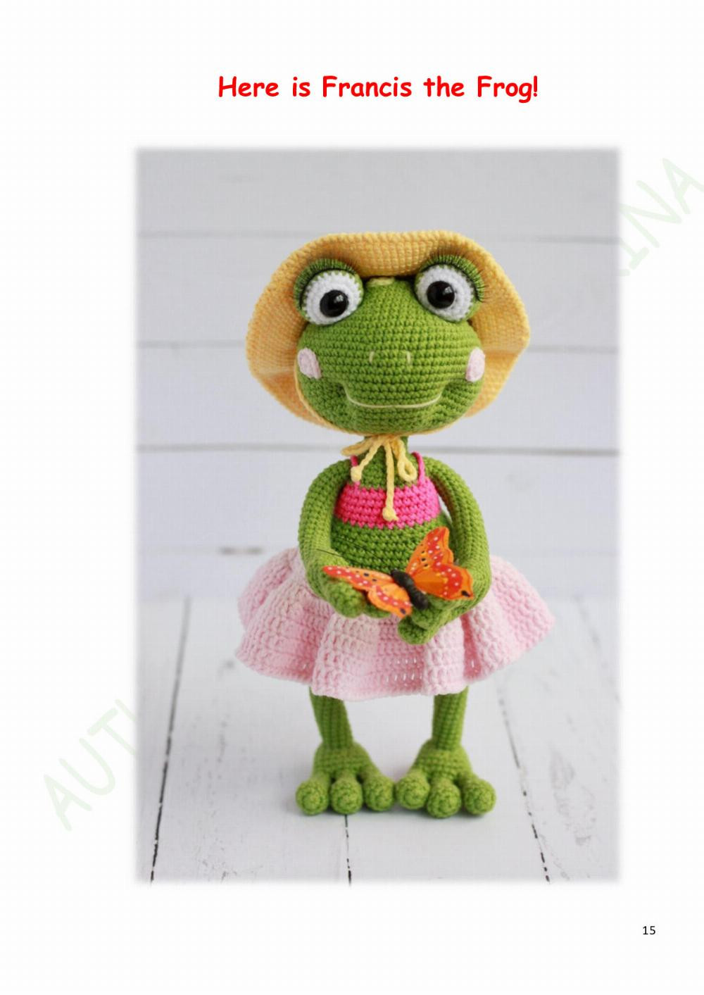 crochet pattern francis frog