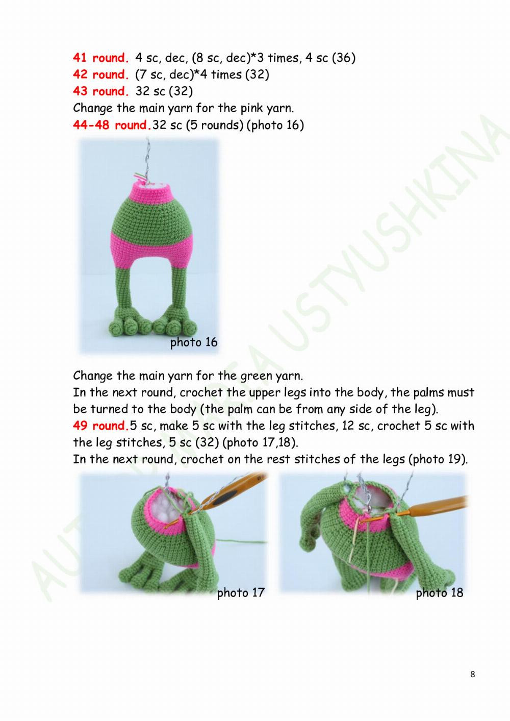 crochet pattern francis frog