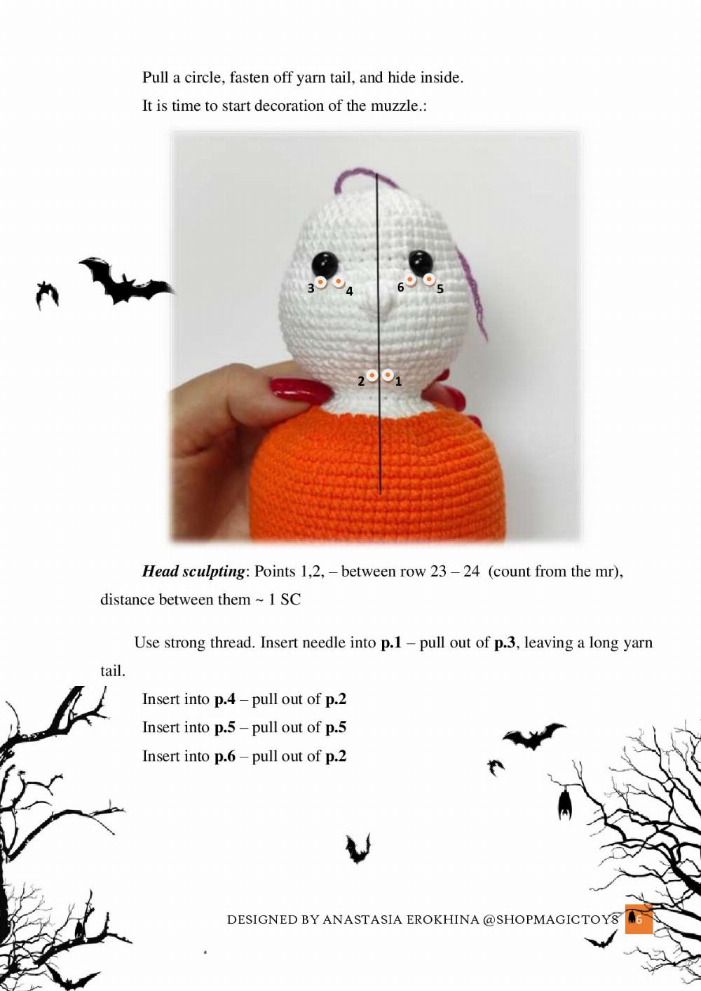 crochet pattern GHOST pumkin