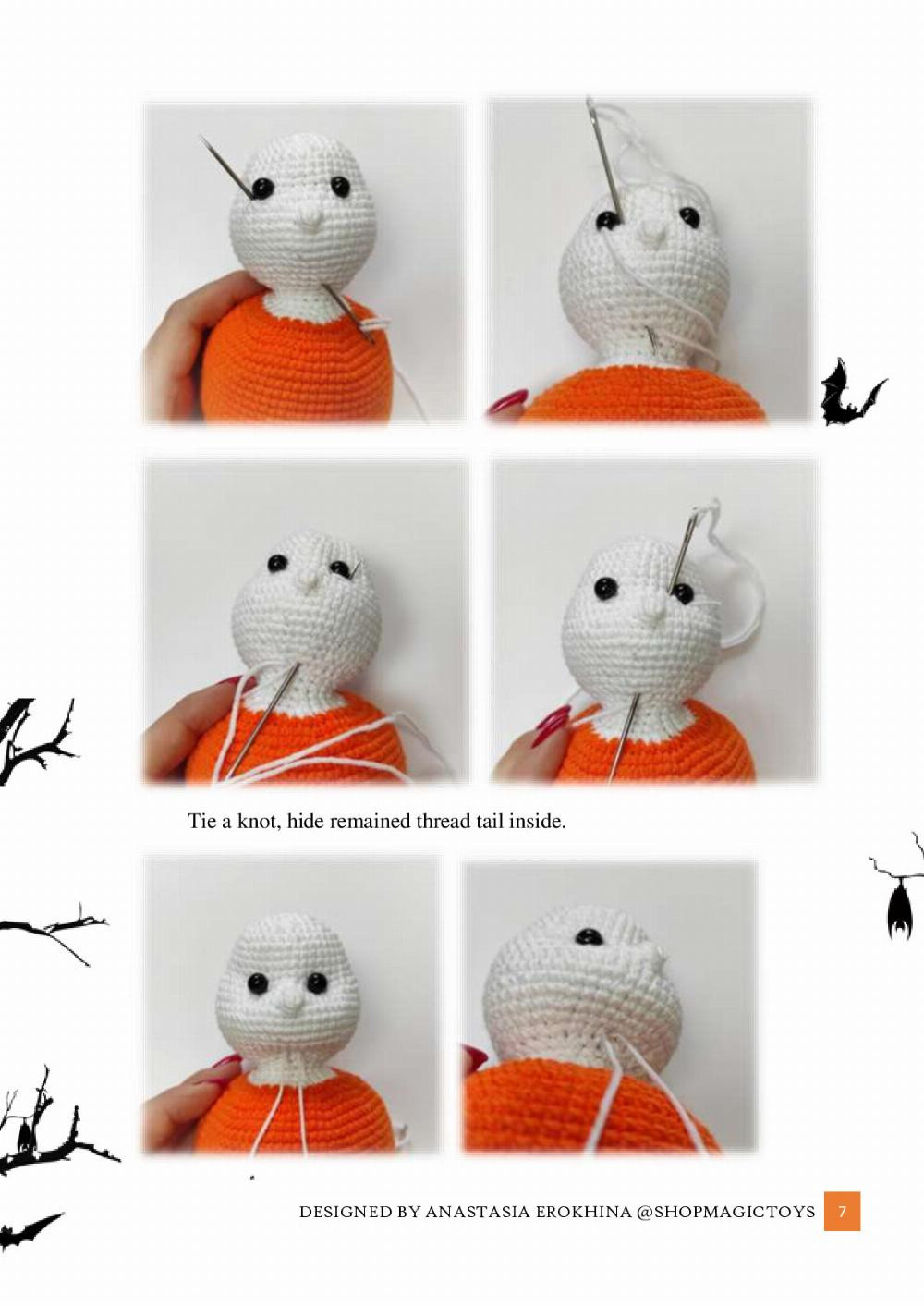 crochet pattern GHOST pumkin