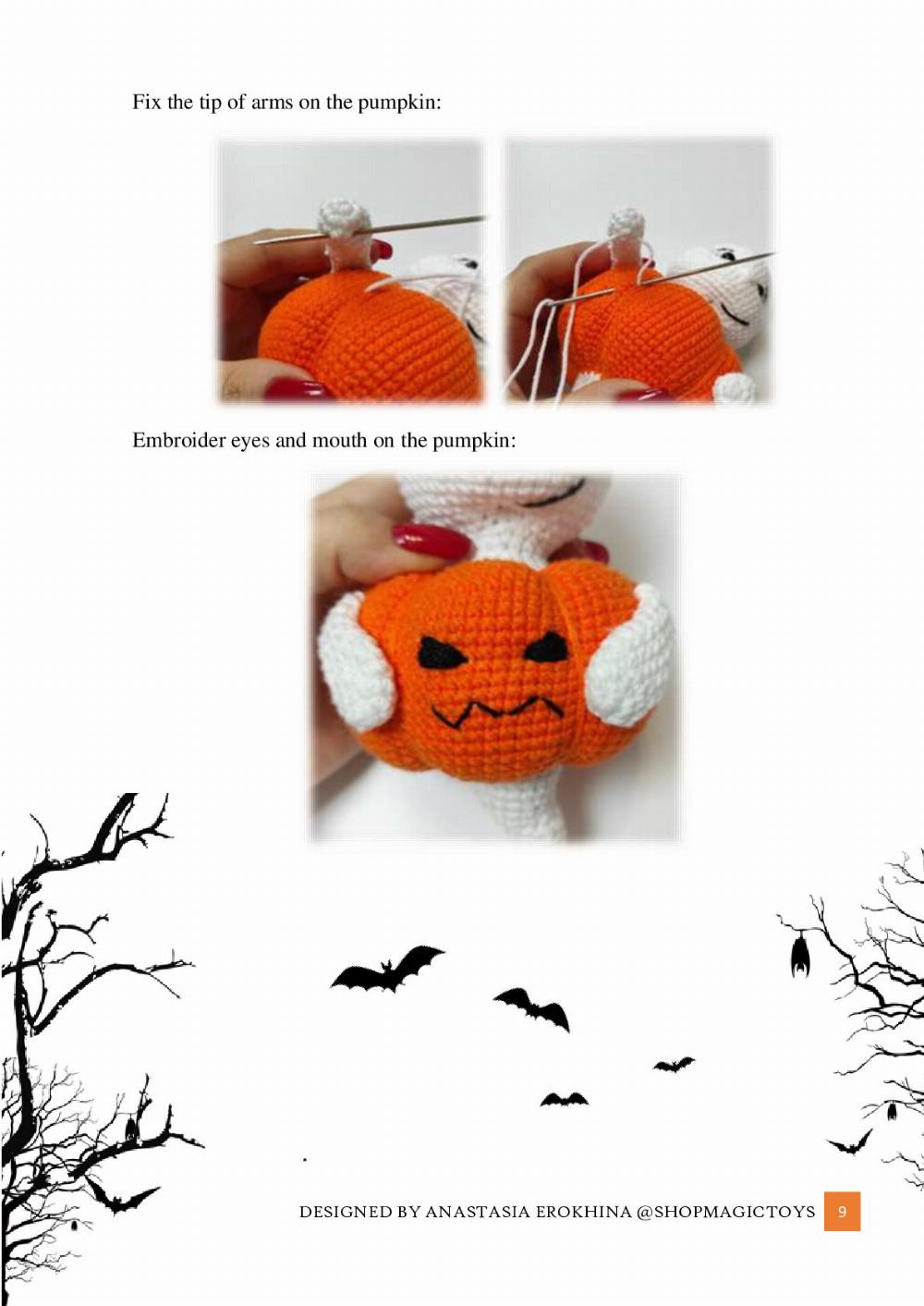 crochet pattern GHOST pumkin