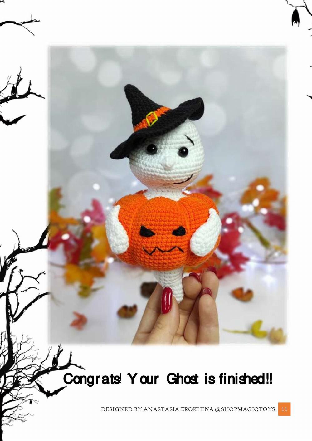 crochet pattern GHOST pumkin