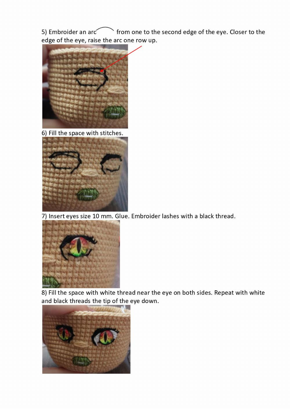 crochet pattern gorgon doll