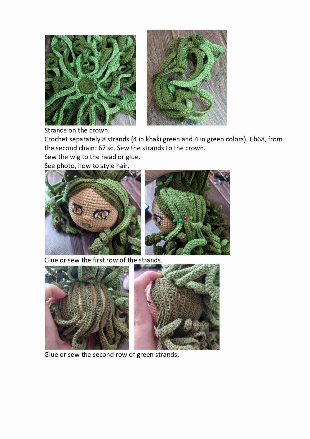 crochet pattern gorgon doll