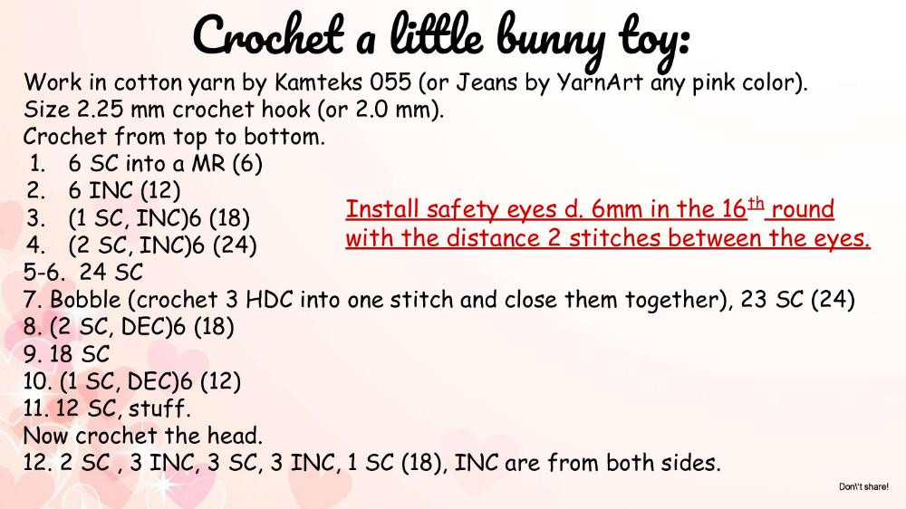 Crochet pattern Hares Bugs & Bunny